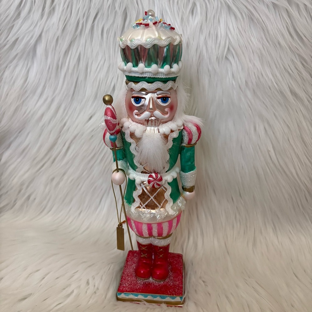 Katherine’s Collections Pastel Sweet Candy Peppermint Mixed Media Nutcracker
